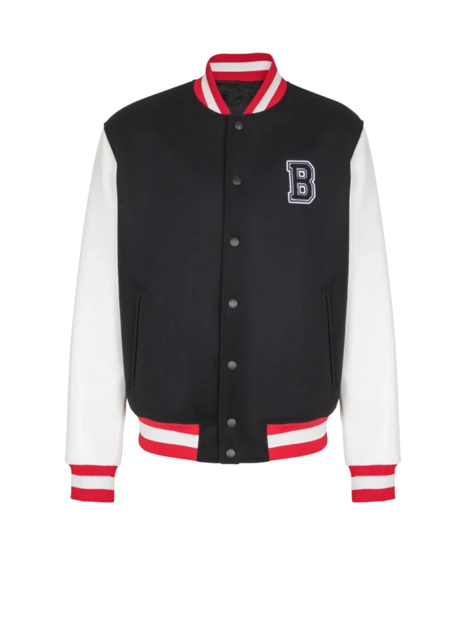Varsity wool and faux leather jacket Varsity wool and faux leather jacket