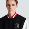 Varsity wool and faux leather jacket Varsity wool and faux leather jacket