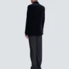Velvet and satin 1-button blazer Velvet and satin 1-button blazer