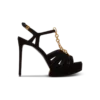 Velvet platform Sync sandals