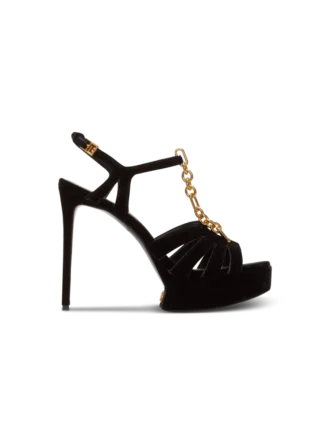 Velvet platform Sync sandals