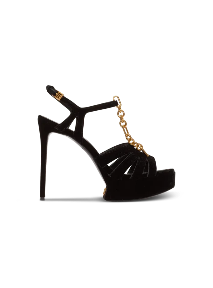 Velvet platform Sync sandals