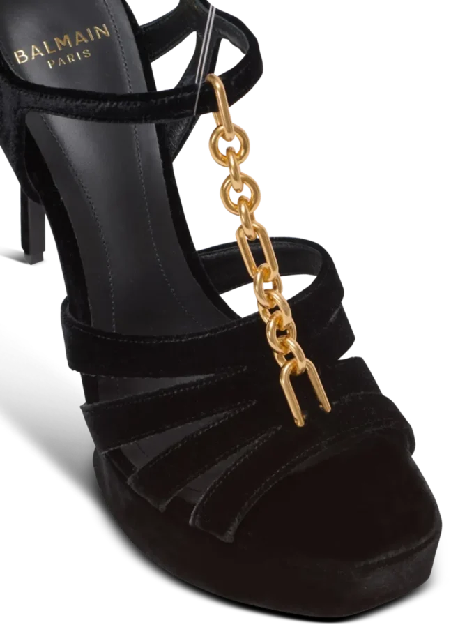 Velvet platform Sync sandals