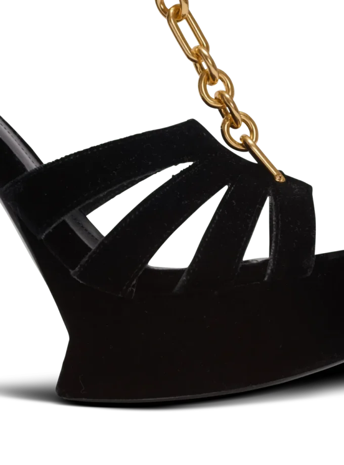 Velvet platform Sync sandals