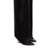 Wedge calfskin leather boots