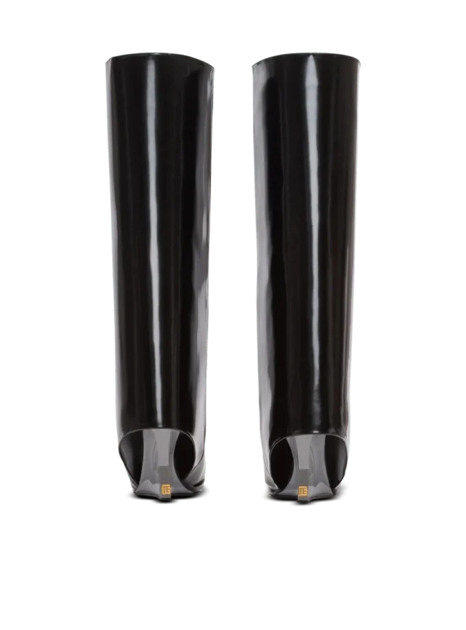 Wedge calfskin leather boots