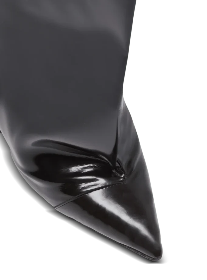 Wedge calfskin leather boots