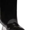 Wedge calfskin leather boots