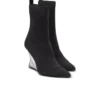 Wedge knit ankle boots