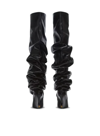 Wedge thigh-high boots