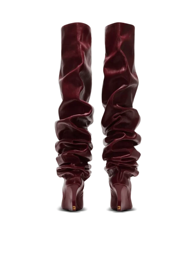 Wedge thigh-high boots