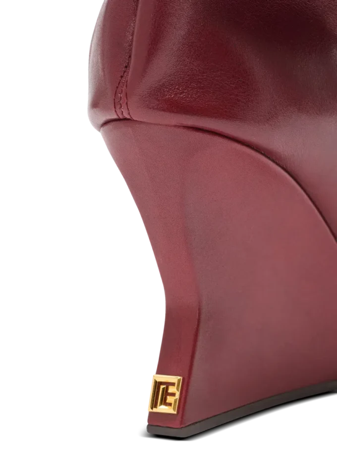 Wedge thigh-high boots