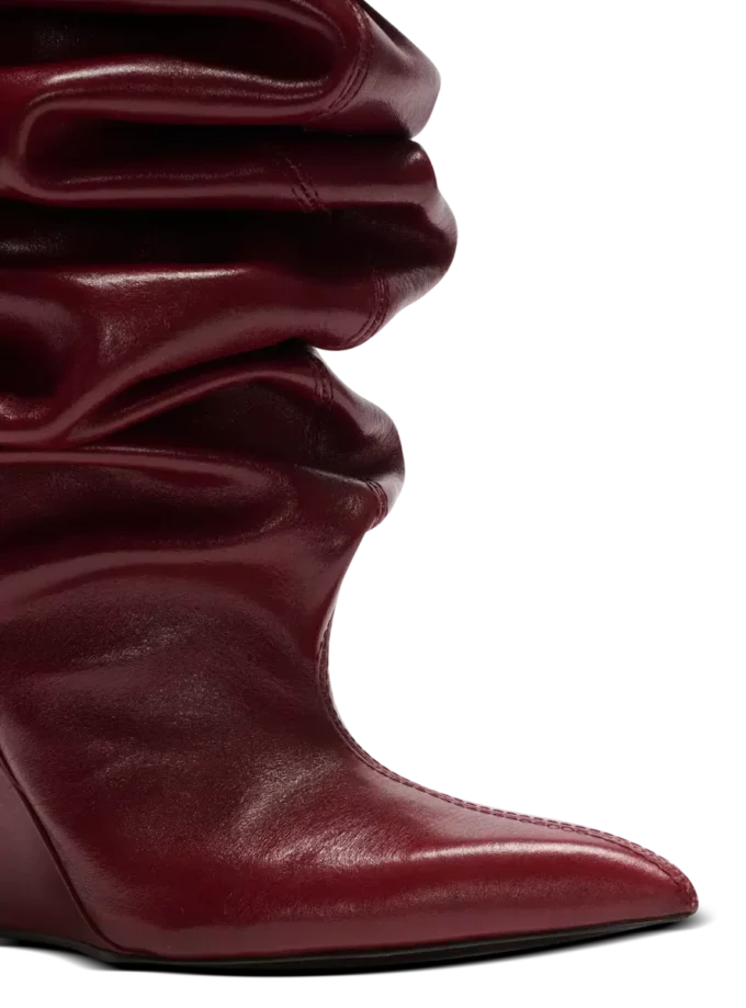Wedge thigh-high boots