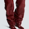 Wedge thigh-high boots