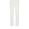 White denim straight-cut jeans