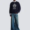 Wide-leg faded denim jeans Wide-leg faded denim jeans