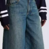 Wide-leg faded denim jeans Wide-leg faded denim jeans