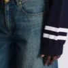 Wide-leg faded denim jeans Wide-leg faded denim jeans