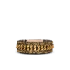 Wide waist belt in braided chains and leather