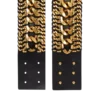 Wide waist belt in braided chains and leather