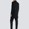 Wool and cashmere coat with detachable bib front Wool and cashmere coat with detachable bib front