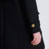 Wool and cashmere coat with detachable bib front Wool and cashmere coat with detachable bib front