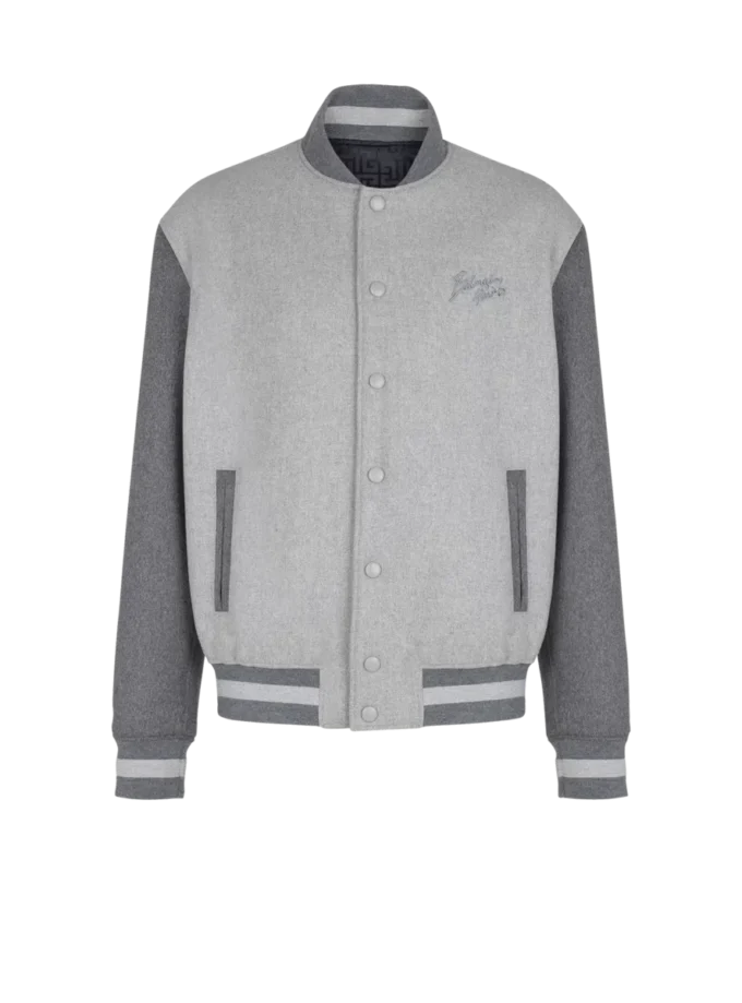 Wool and cashmere varsity jacket Wool and cashmere varsity jacket