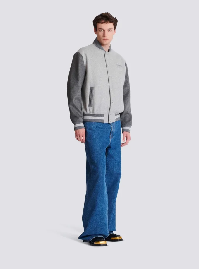 Wool and cashmere varsity jacket Wool and cashmere varsity jacket