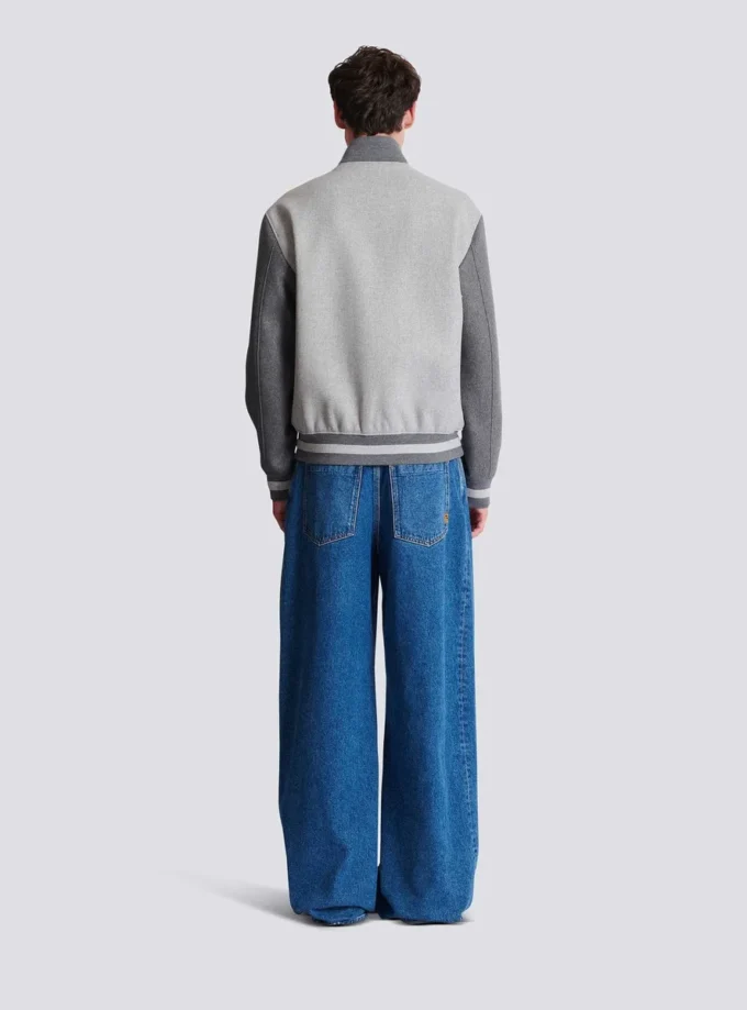 Wool and cashmere varsity jacket Wool and cashmere varsity jacket