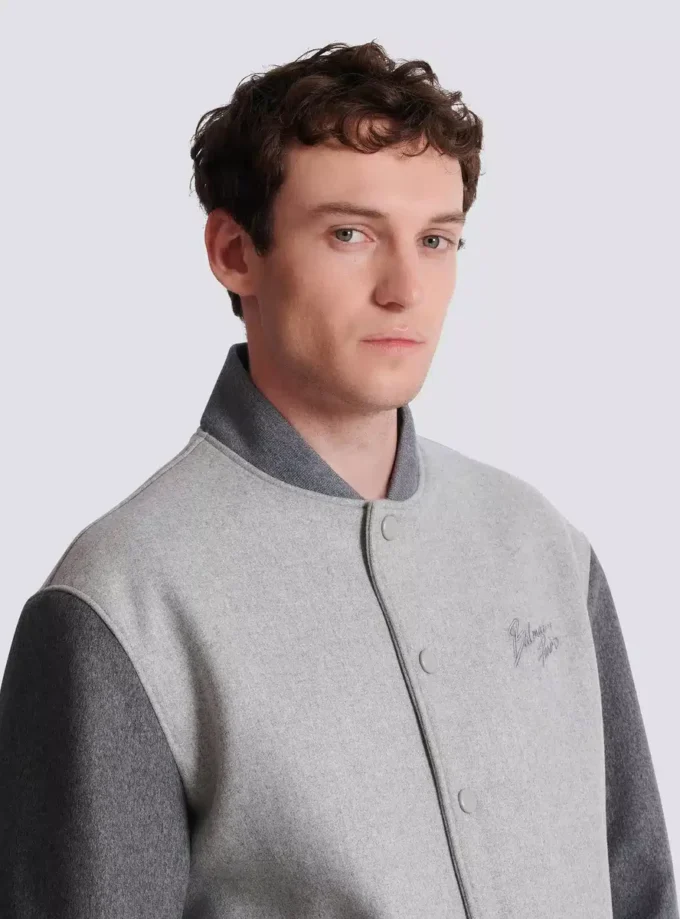 Wool and cashmere varsity jacket Wool and cashmere varsity jacket