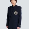 Wool blazer with crystal patch Wool blazer with crystal patch