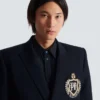 Wool blazer with crystal patch Wool blazer with crystal patch