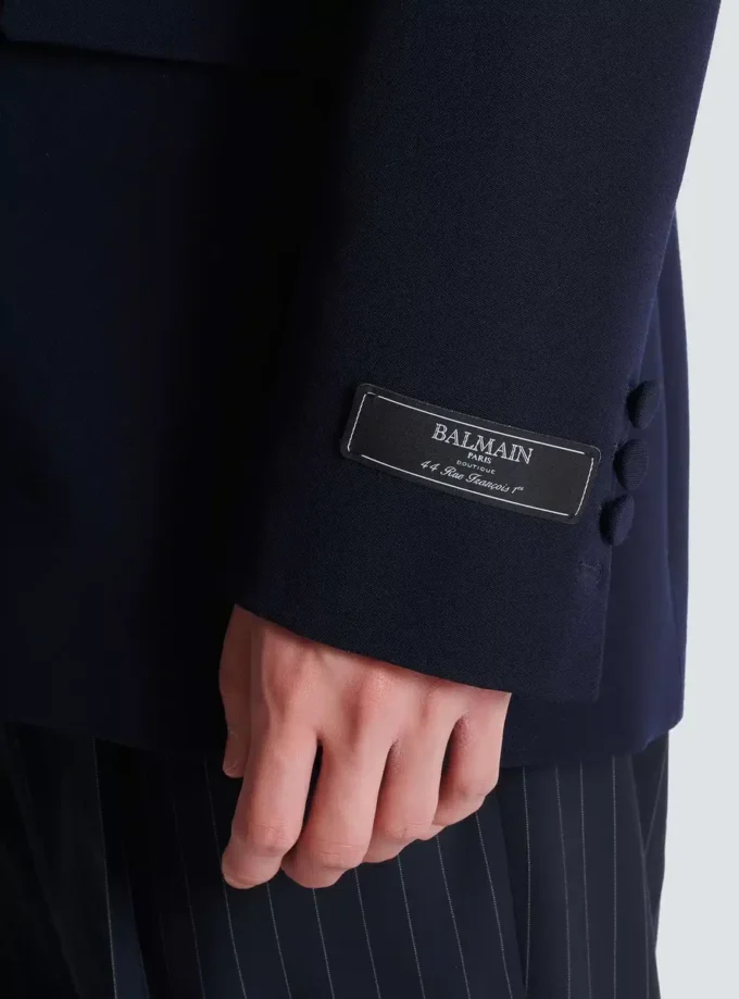 Wool blazer with crystal patch Wool blazer with crystal patch