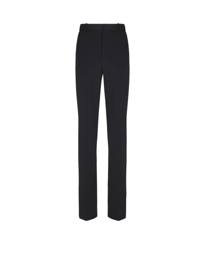 Wool darted trousers
