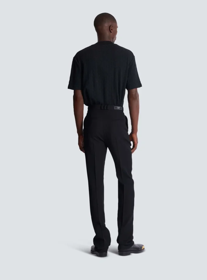 Wool darted trousers