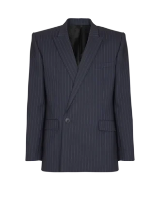 Wool pinstripe blazer