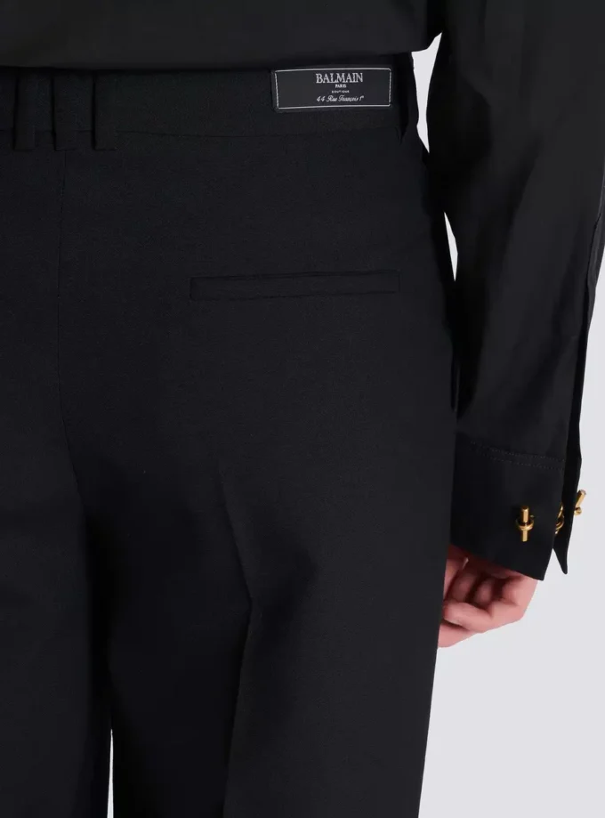 Wool straight-leg trousers