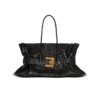 XL Anthem bag in embossed crocodile-print calfskin