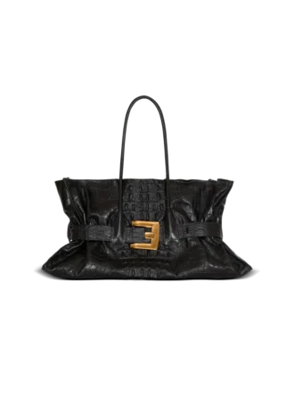 XL Anthem bag in embossed crocodile-print calfskin