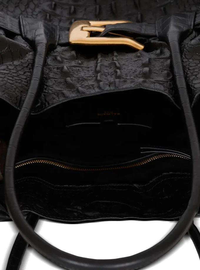 XL Anthem bag in embossed crocodile-print calfskin