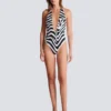 Zebra one-piece swimsuit