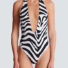 Zebra one-piece swimsuit