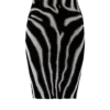 Zebra-print velvet pencil skirt
