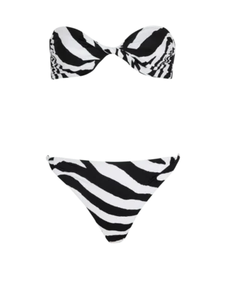 Zebra two-piece swimsuit