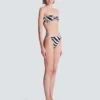 Zebra two-piece swimsuit