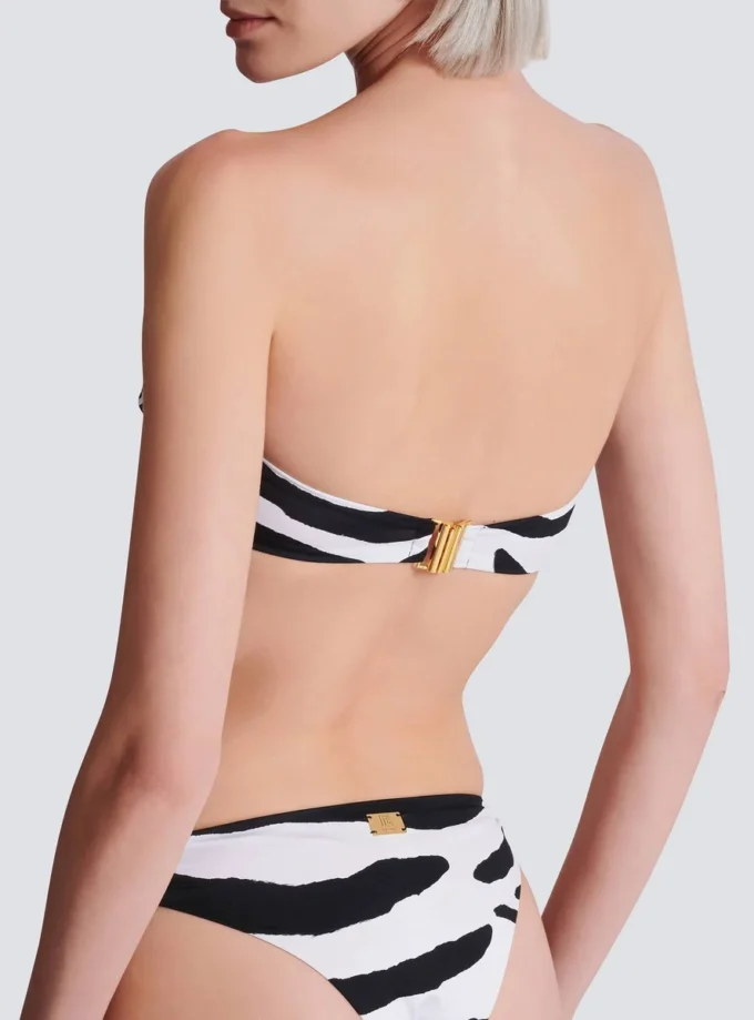 Zebra two-piece swimsuit