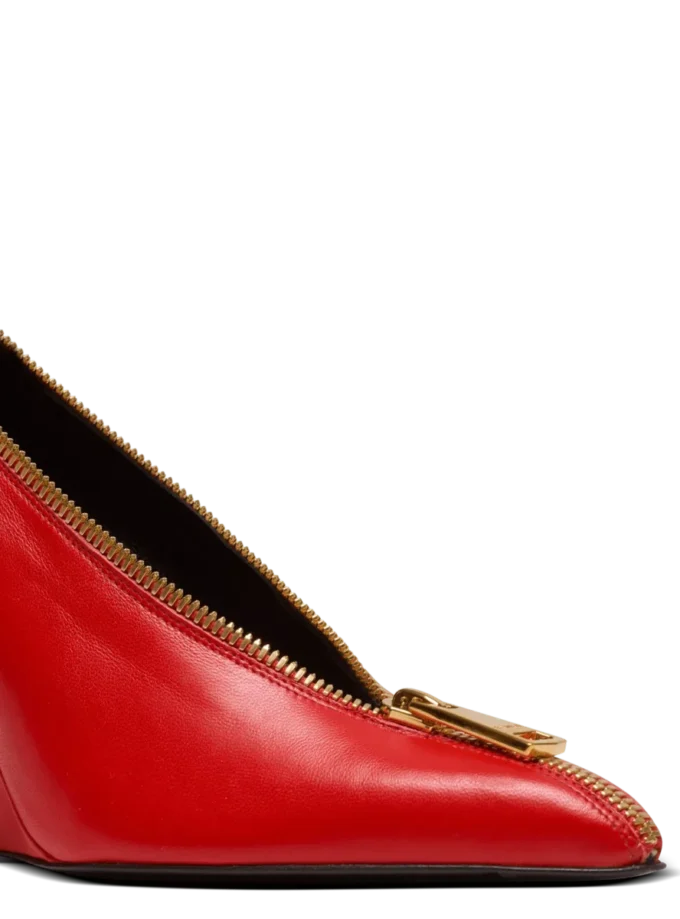 Zip Wedge pumps in lambskin leather
