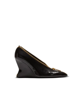 Zip Wedge pumps in patent leather