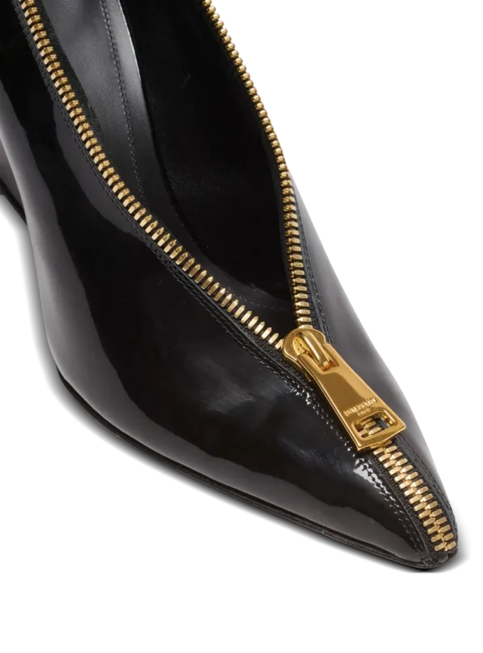 Zip Wedge pumps in patent leather
