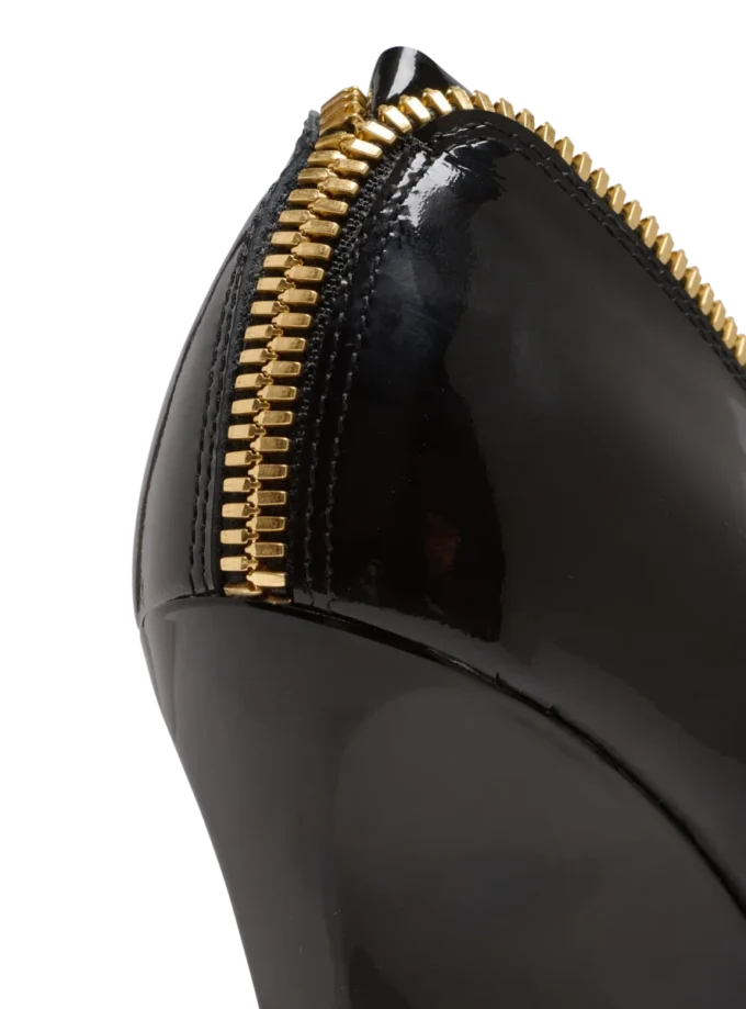 Zip Wedge pumps in patent leather
